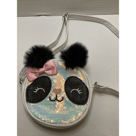 Claire's Club Glitter Panda Crossbody Bag-NWOT - Picture 4 of 5